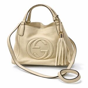 Certificate of Authenticity Gucci Cream Leather Shoulder Bag